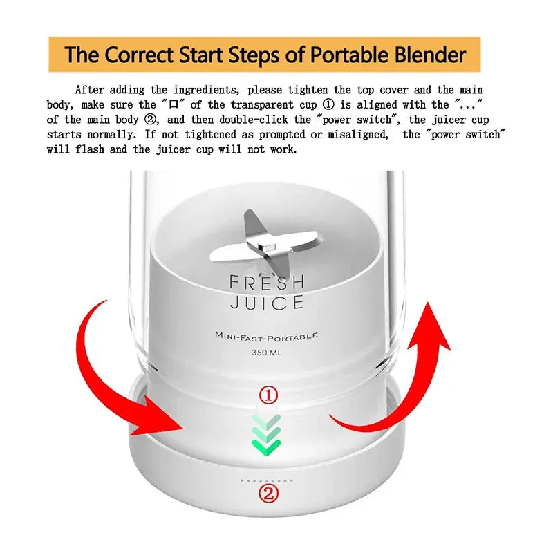BlendsGo Blender Slim — 350ml Magnetic Charging